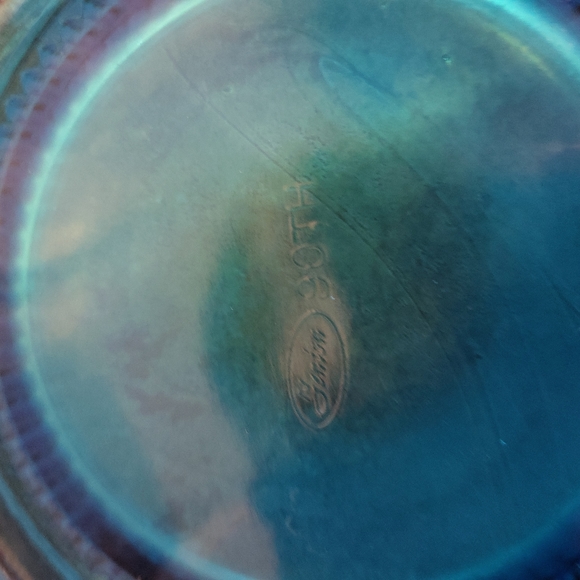 Fenton Celeste Blue Irridescent 90th Anniversary Pitcher and 2 Tumblers - Picture 7 of 11